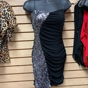 Black sparkling dress